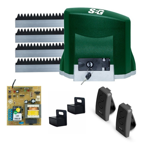 Kit Motor Seg Classic 500 Kg 4 Cremalleras Portón Corredizo