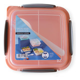 Lunchera Vianda Cuadrada Con Bandeja Divisora 1450ml 