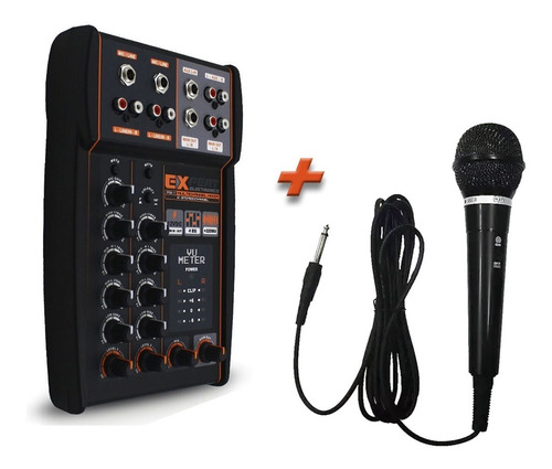 Mesa Crossover Expert Eletronic Mx-1 + Microfone Mxt 3mt Fio