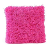 Funda Para Cojin Peluda Fucsia De 40x40 Envio Express