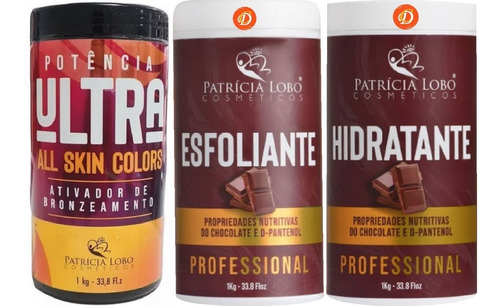 Kit Patrícia Lobo Potência Ultra + Esfoliante + Hidratante  