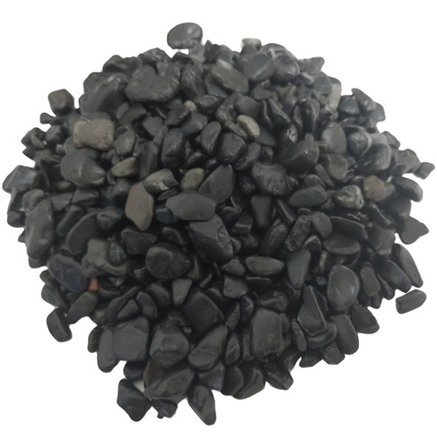 Piedra Decorativa Mármol Negro Semibrillante Jardin 2.5kg