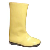 Bota Para Niñas Charol Amarillo Estilo Belymoda.