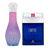 Kit Perfume Feminino  Ella, Masculino Empire Sport. 
