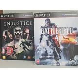 Lote 2 Jogos Ps3 Battlefield Injustice Sony Playstation Orig