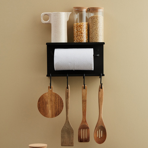 Porta Rollo De Cocina Accesorios Especiero Incluye Ganchos  