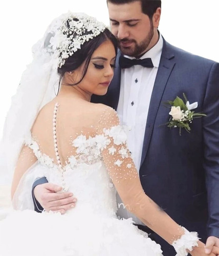 Encantador Vestido De Novia De Encaje  Envio Gratis Hs711