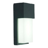 Aplique Rectangular Exterior Aluminio Toicho 9w Led Cálido Color Negro