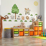 Adesivo De Parede Decorativo Infantil Safari Quarto Bebê