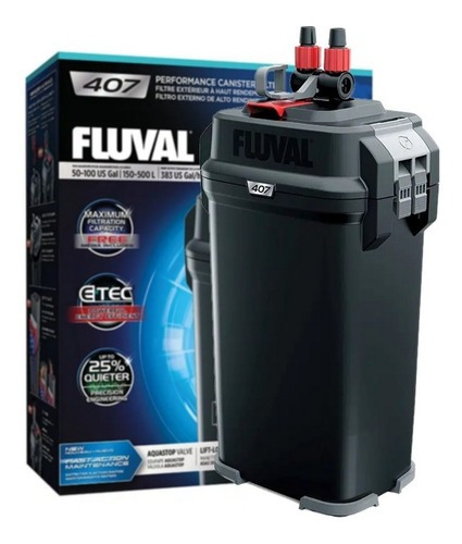 Filtro Canister Para Aquários Fluval F407 1450l/h Hagen 110v