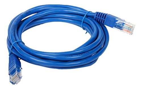 Fio Cabo Informatica/rede Interned Azul 10m Com Conector Rj4