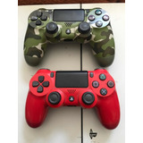 Playstation 4 Ps4 - 2 Controles Rojo Y Verde Camuflaje