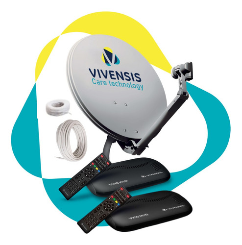 Kit Nova Parab. Vivensis - Com 2 Receptores+ku+antena+cabo