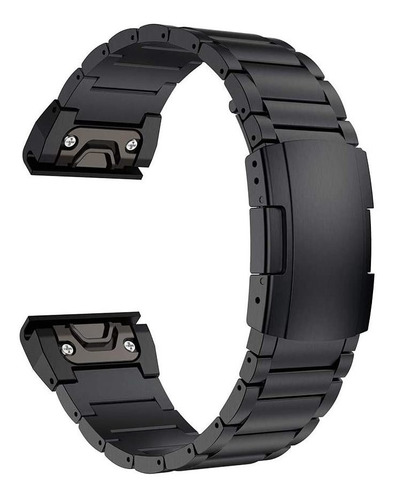 Malla Ldfas Para Reloj Garmin Fenix 5 5 Plus 6 6 Pro Negra