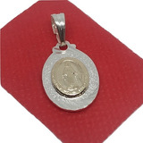 Dije Medalla Virgen Milagrosa Paris Plata 925 Y Oro 00477