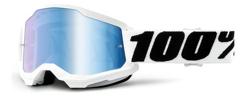 Óculos 100% Strata 2 Lente Espelhada Motocross Downhill Fxm Cor Da Armação Everest Tamanho Único