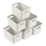 Cajas De Almacenamiento De Plástico, 6 Cestas De Plástico Pa