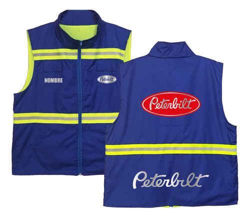 Chaleco Ind Ligero Peterbilt Logo Estampado Reflejante