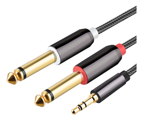 Cable De Audio De 3,5 Mm A Doble Cable Auxiliar De 6,35 Mm,