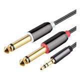 Cable De Audio De 3,5 Mm A Doble Cable Auxiliar De 6,35 Mm,