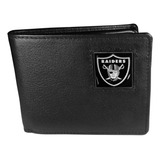 Cartera Las Vegas Raiders Piel Original Doble Compartimento