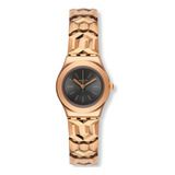 Reloj Swatch Mujer Irony Lady Alacarla Ysg145a Color De La Malla Rosa Color Del Fondo Negro