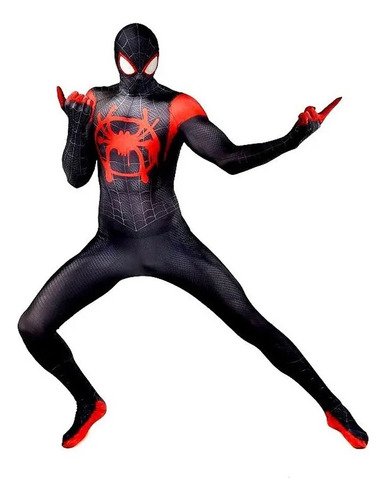 Spiderman Miles Morales Traje De Cosplay Medias Adultos Niño