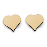 Aros Corazon Hipoalérgicos Oro Laminado 18k Calidad Cracco.