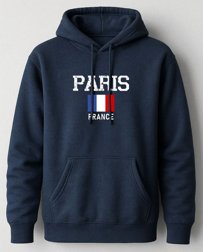 Sudadera Modelo París Francia Estampado En Vinil