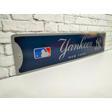 Vintage Yankees Ny Mlb Letrero De Metal Estilo Original