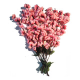 100 Varas De Cerezo Flor Ramas Rosa Artificial Mayoreo 