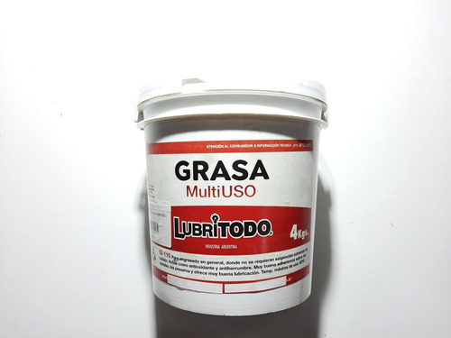 Grasa De Litio Multiuso Lubritodo X4 Kg Lubritodo