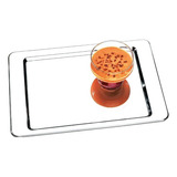 Bandeja Inox Retangular Rasa Aço Inoxidável Servir 40x28 Cm