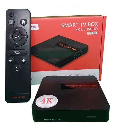 Smart Tv Box Tomate Anatel 4k Android Com Controle Teclado