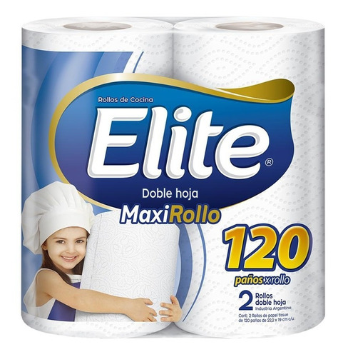 Papel De Cocina Maxi Rollo Elite Servilleta 120 Paños