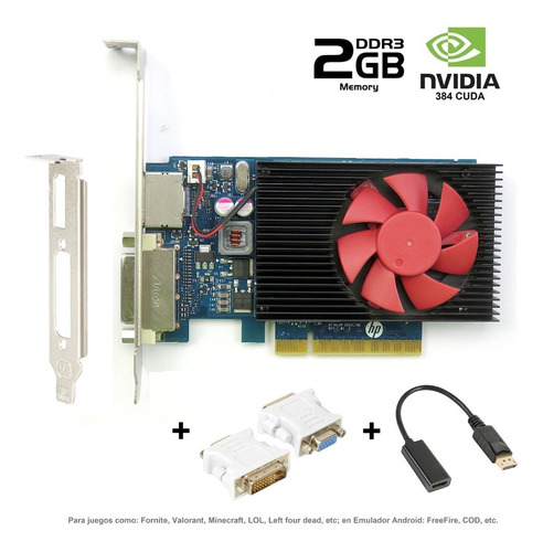 Kit Tarjeta Gráfica Gt 730 2gb De Ram Para El Fornite