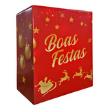 Cesta De Natal Caixa Boas Festas 26,5x16x32cm M 20 Unidades