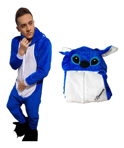 Kigurumi O Pijama Térmica Stitch Adulto