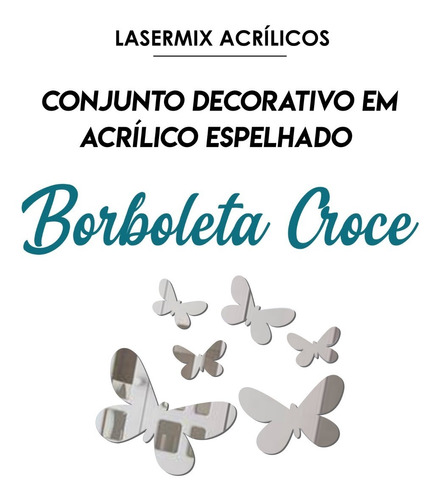 Espelho Decorativo Em Acrílico - Borboleta Croce