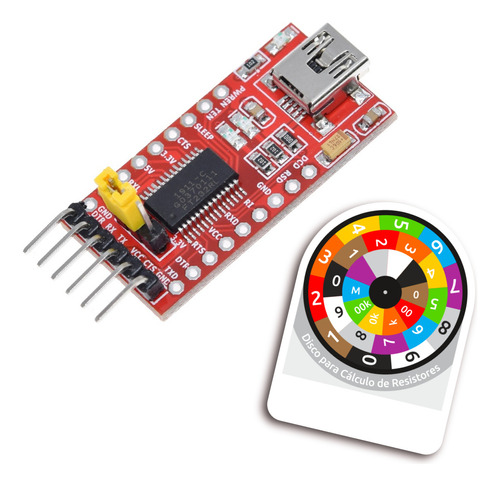 2 X Conversor Usb Serial Para Rs232 Ttl Ft232 Uart Gravação