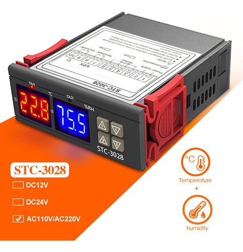 Termohigrómetro Digital Incubadora Stc3028 Humedad Temperatu