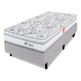 Cama Box Solteiro Colchão Ortopédico Espuma D28 88x188x56 Bf Colchões