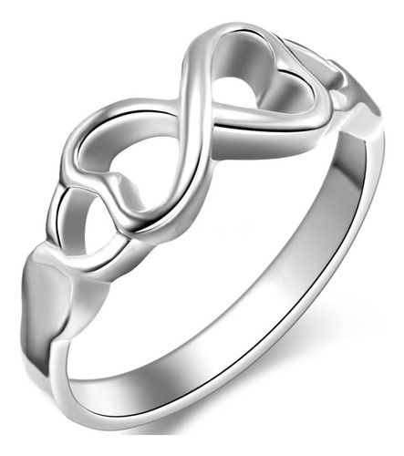 Anillo Compromiso Corazones Infinito En Oro 18k