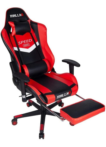 Silla Gamer Oficina Ergonómica Polar Aurora Económica Roja