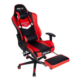 Silla Gamer Oficina Ergonómica Polar Aurora Económica Roja