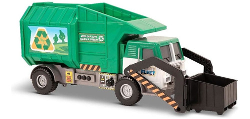 Camion De Basura Juguete Con Luces Sonido 30cm Mighty Fleet 