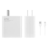 Cargador Rápido De 67w Para Xiaomi Cable Mi Turbo Charge 1m