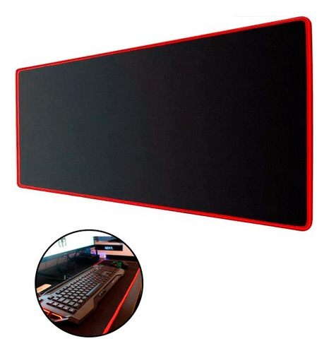 Mouse Pad Xxl 90x40 Cm Gaming Extra Large Rojo Pack X10