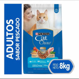 Alimento Cat Chow Para Gato Adulto Sabor Pescado Y Pollo 8kg