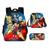 2021 3pcs/set Mochila Beyblade Burst Evolution Mochila Shoo